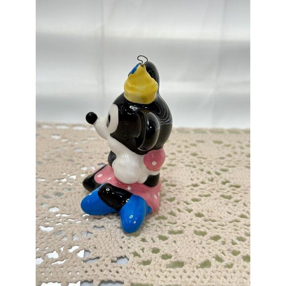 Schmid vintage Minnie Mouse ornament pink dress-Slightly Used 3”. Pretty! - Picture 2 of 6